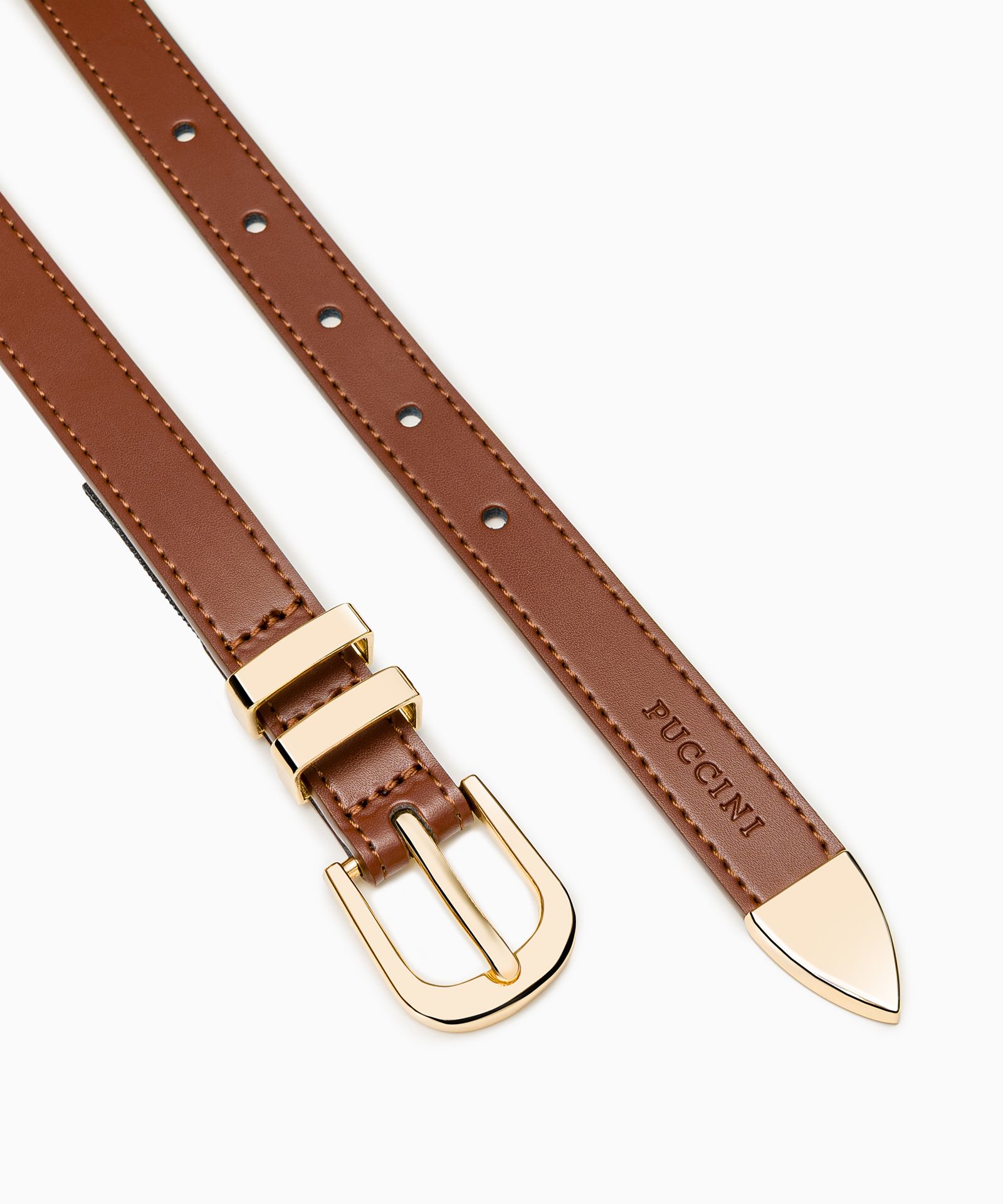 Pasek damski skórzany brązowy rozmiar M