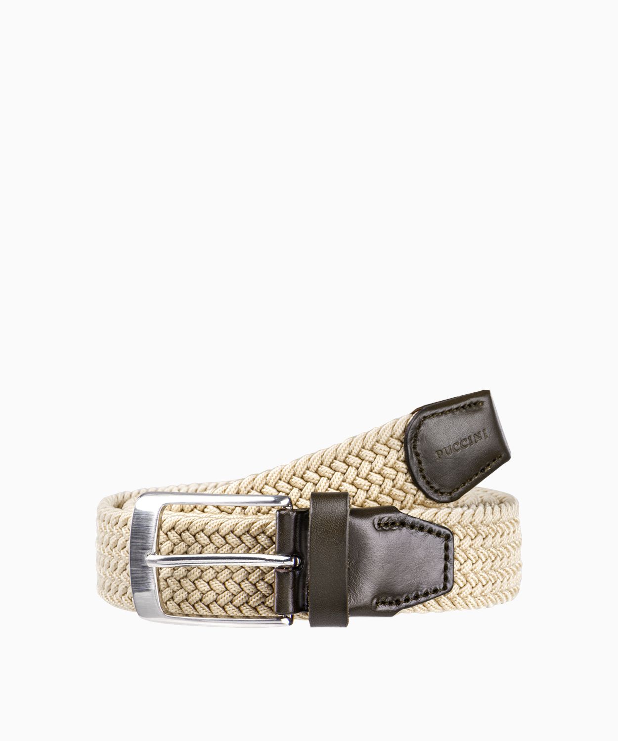 Beżowy elastyczny pasek męski rozmiar l