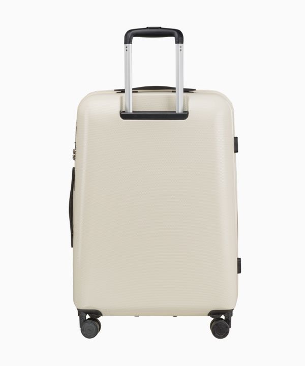 Średnia biała walizka z policarbonu