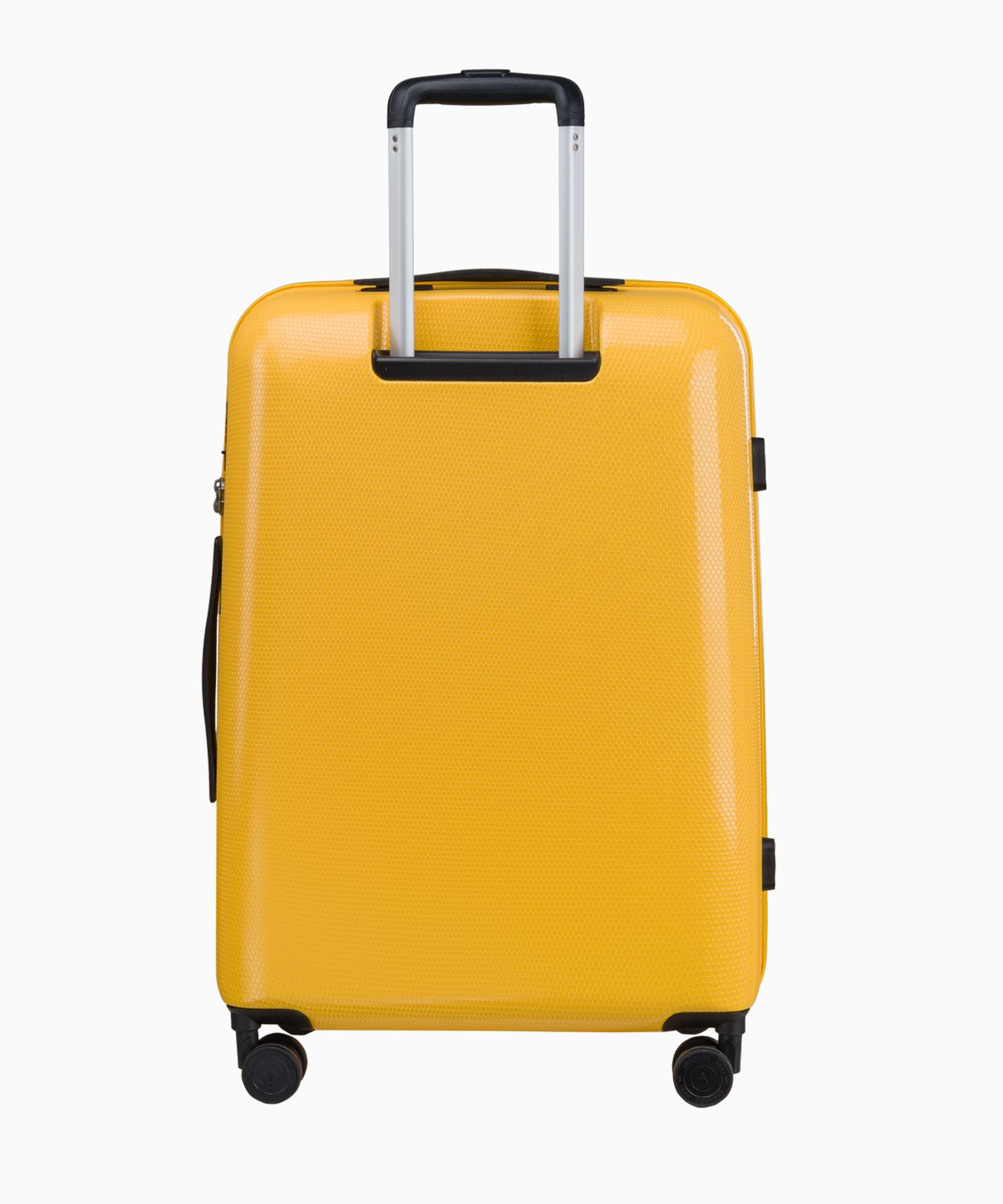 Średnia żółta walizka z policarbonu