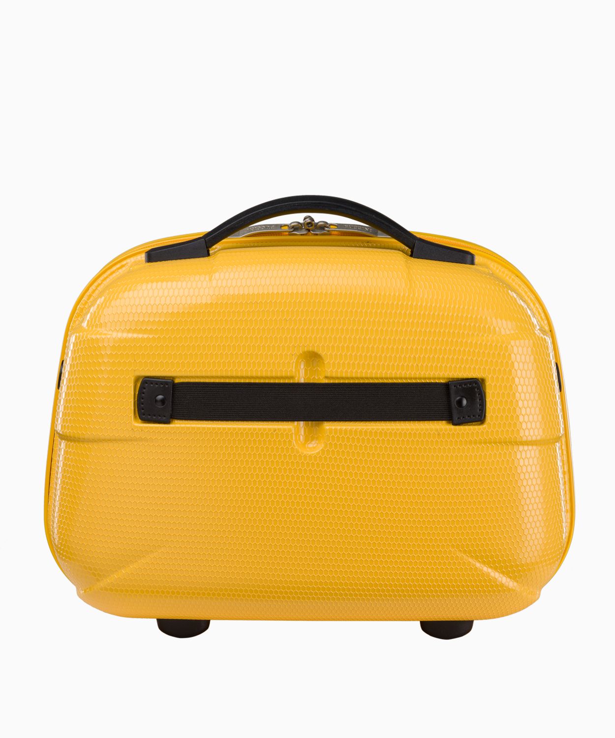 Żółty kuferek podróżny z policarbonu