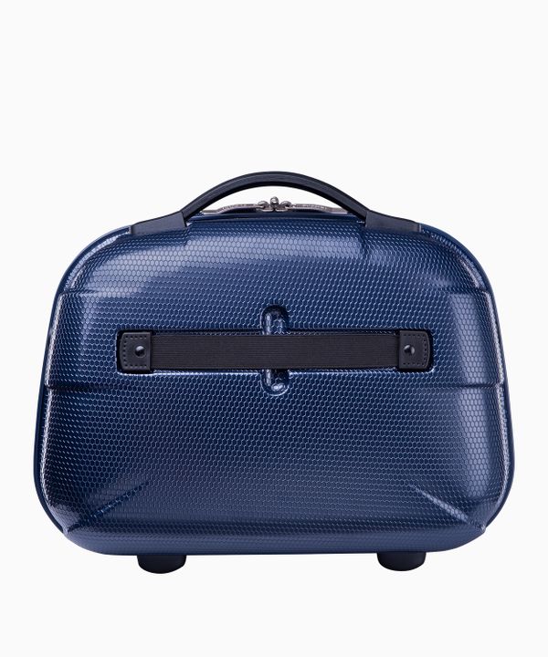 Granatowy kuferek podróżny z policarbonu