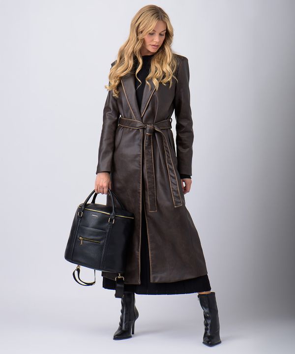 Plecak damski z uchwytami ze skóry ekologicznej czarny