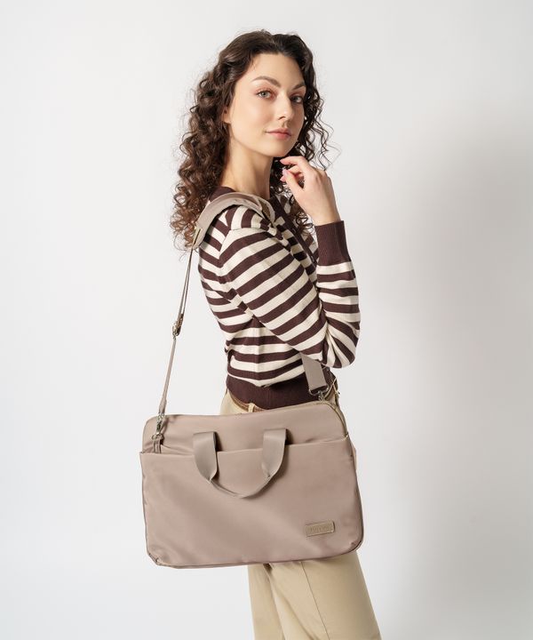 Torba na laptopa 15,6 cali jasnobeżowa