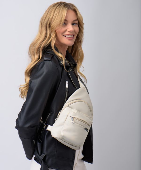 Plecak na jedno ramię Sling Bag - jasnobeżowy