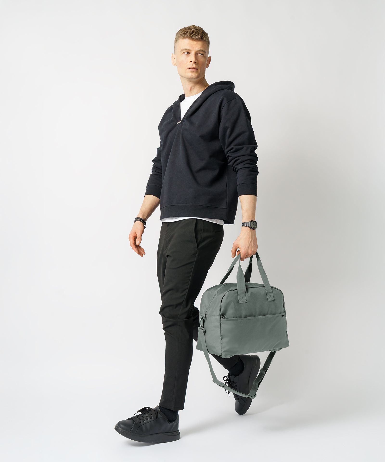 Torba podróżna do samolotu ciemnozielona