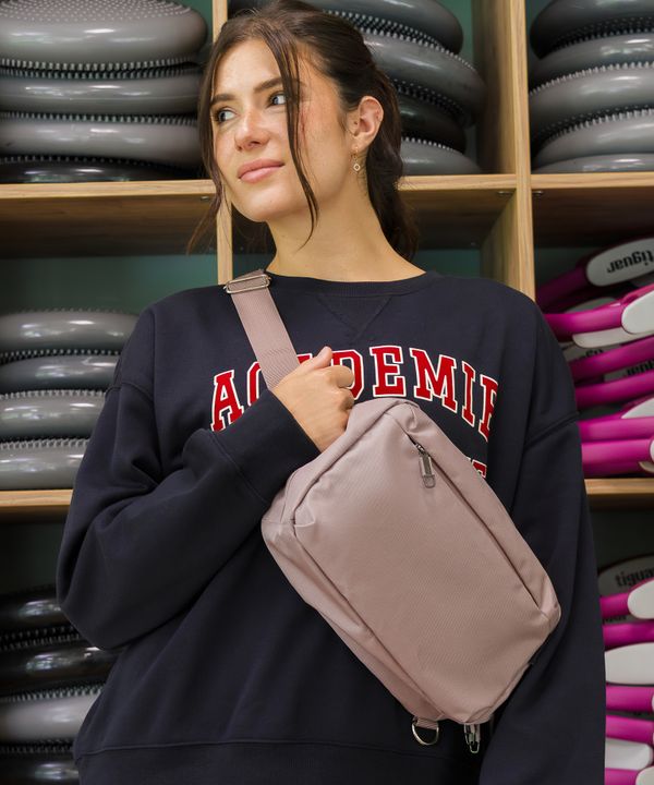 Plecak na jedno ramię sling bag różowy