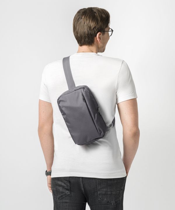 Plecak na jedno ramię sling bag szary