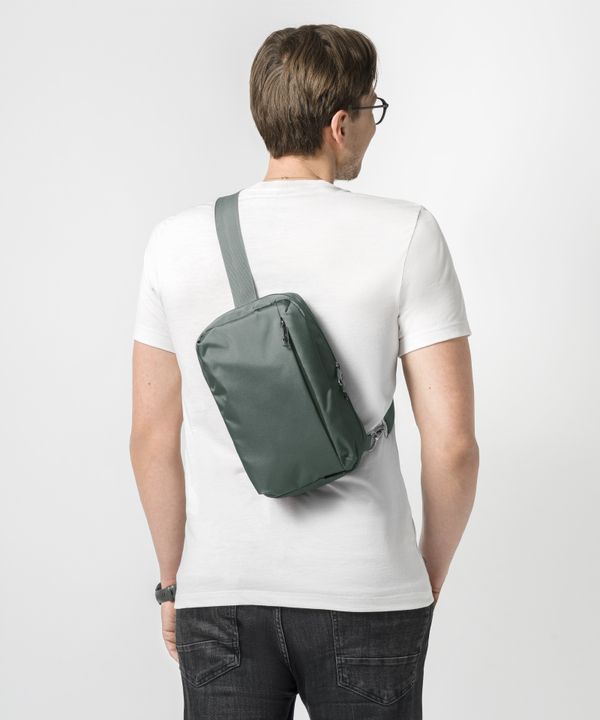 Plecak na jedno ramię sling bag zielony