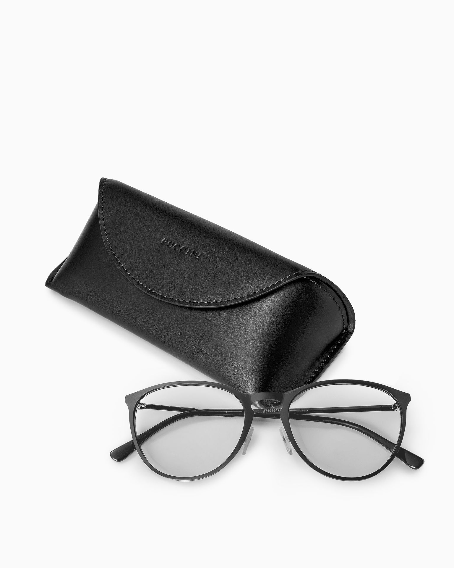 Etui na okulary skórzane czarne