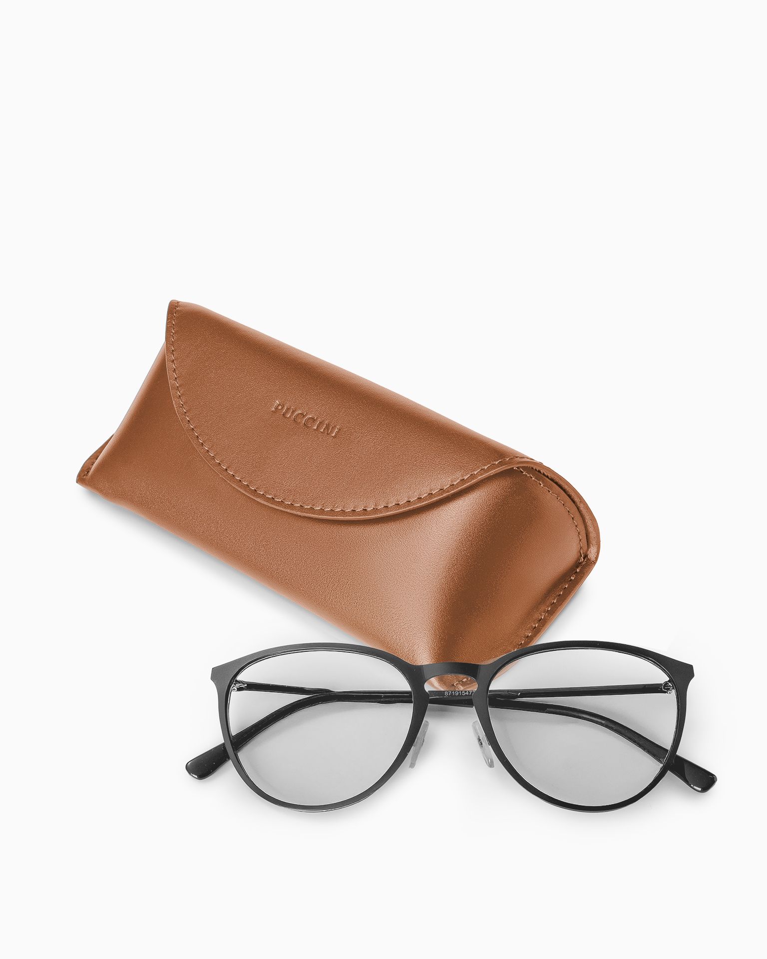 Etui na okulary skórzane brązowe