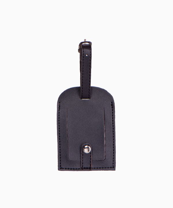 Identyfikator ze skóry ekologicznej czarny