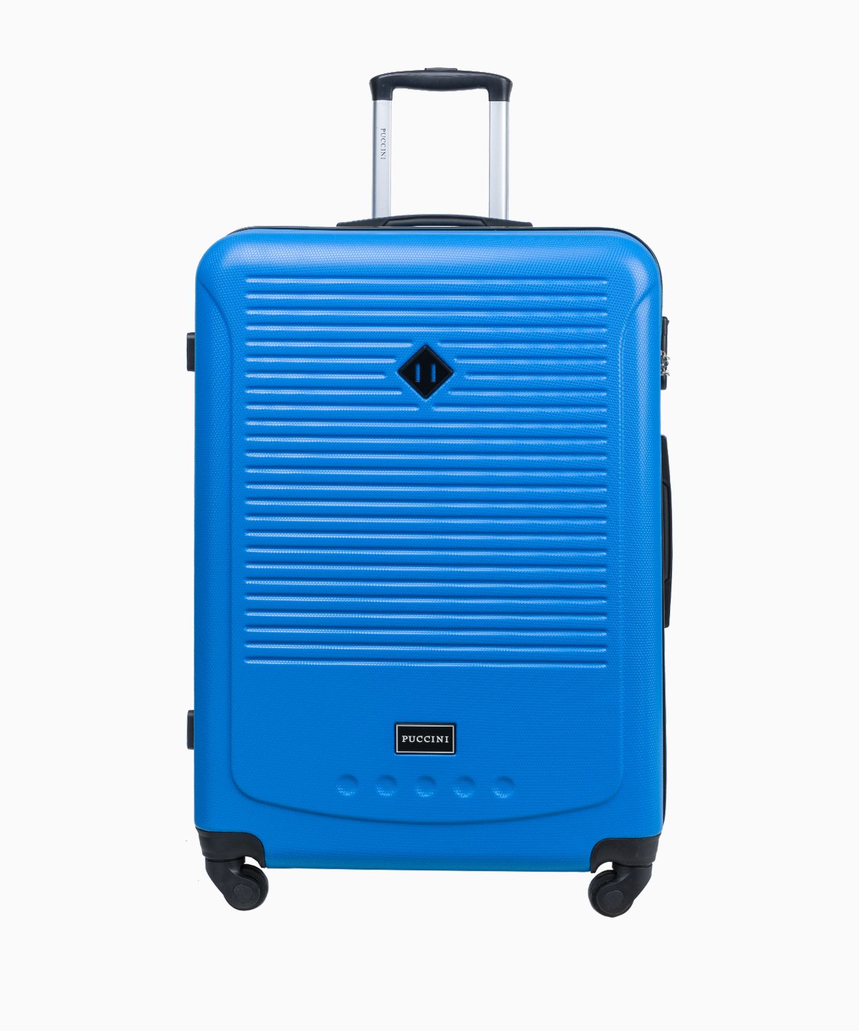 Duża niebieska walizka z zamkiem szyfrowym - Sklep Puccini