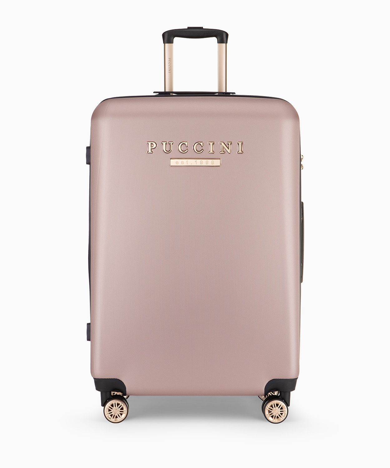 Duża walizka z ABS-u na kółkach różowa 