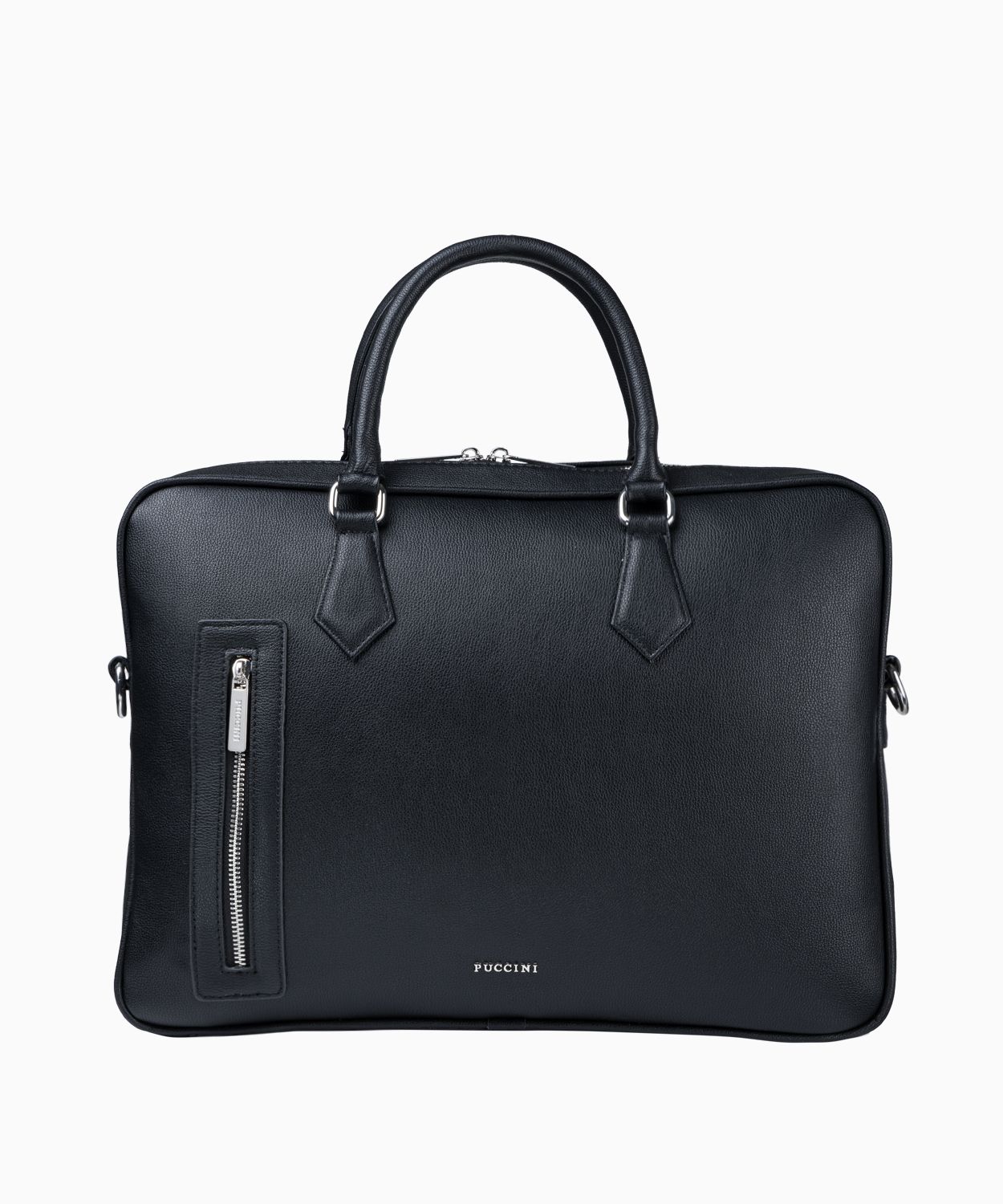 Czarna damska torba na laptopa 15 cali z kieszenią 