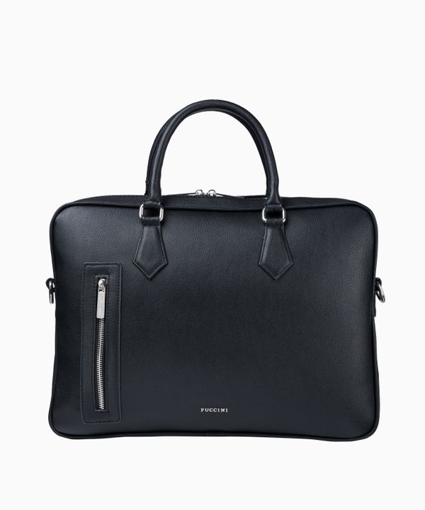 Czarna damska torba na laptopa 15 cali z kieszenią