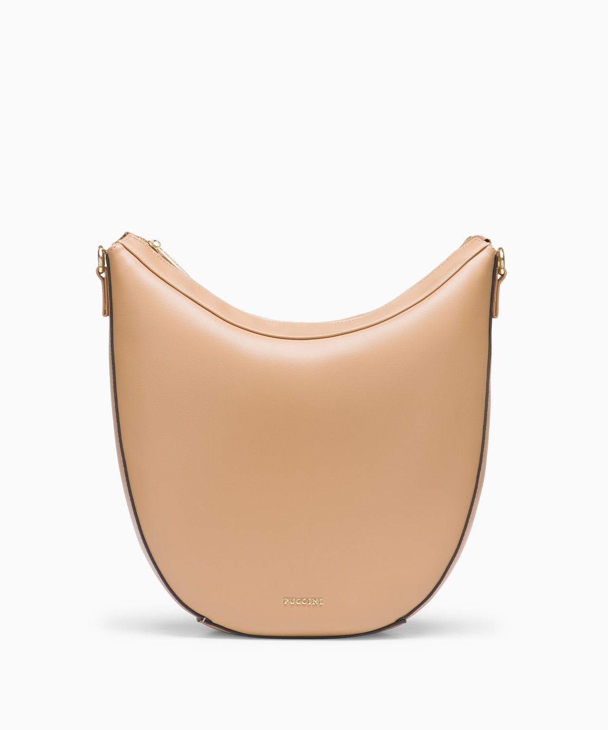 Torebka damska w kształcie rogala brązowa