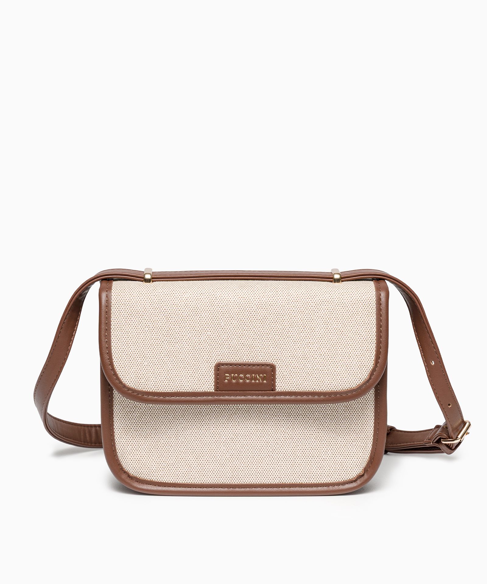 Torebka damska listonoszka z łączonych materiałów