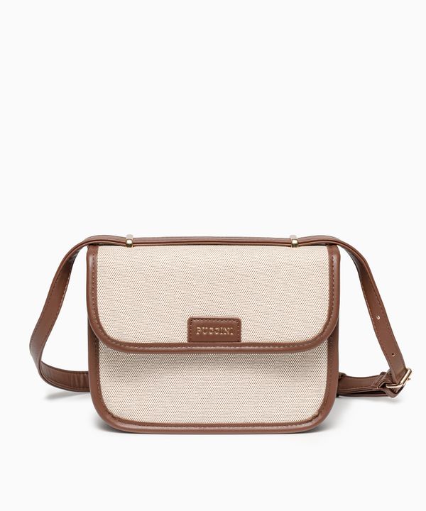 Torebka damska listonoszka z łączonych materiałów