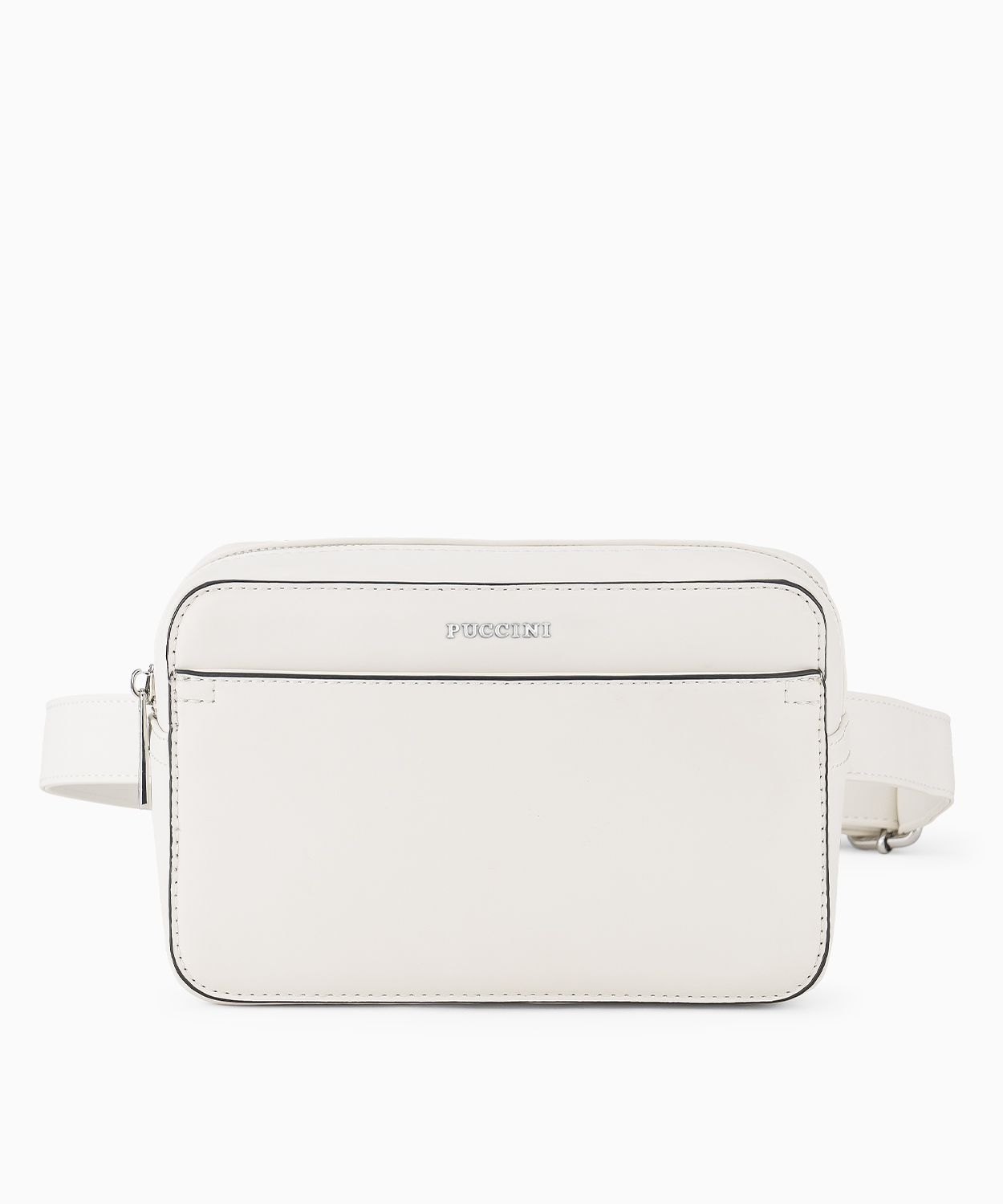 Nerka damska prostokątna z miękkiej skóry ekologicznej biała