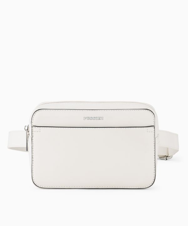 Nerka damska prostokątna z miękkiej skóry ekologicznej biała