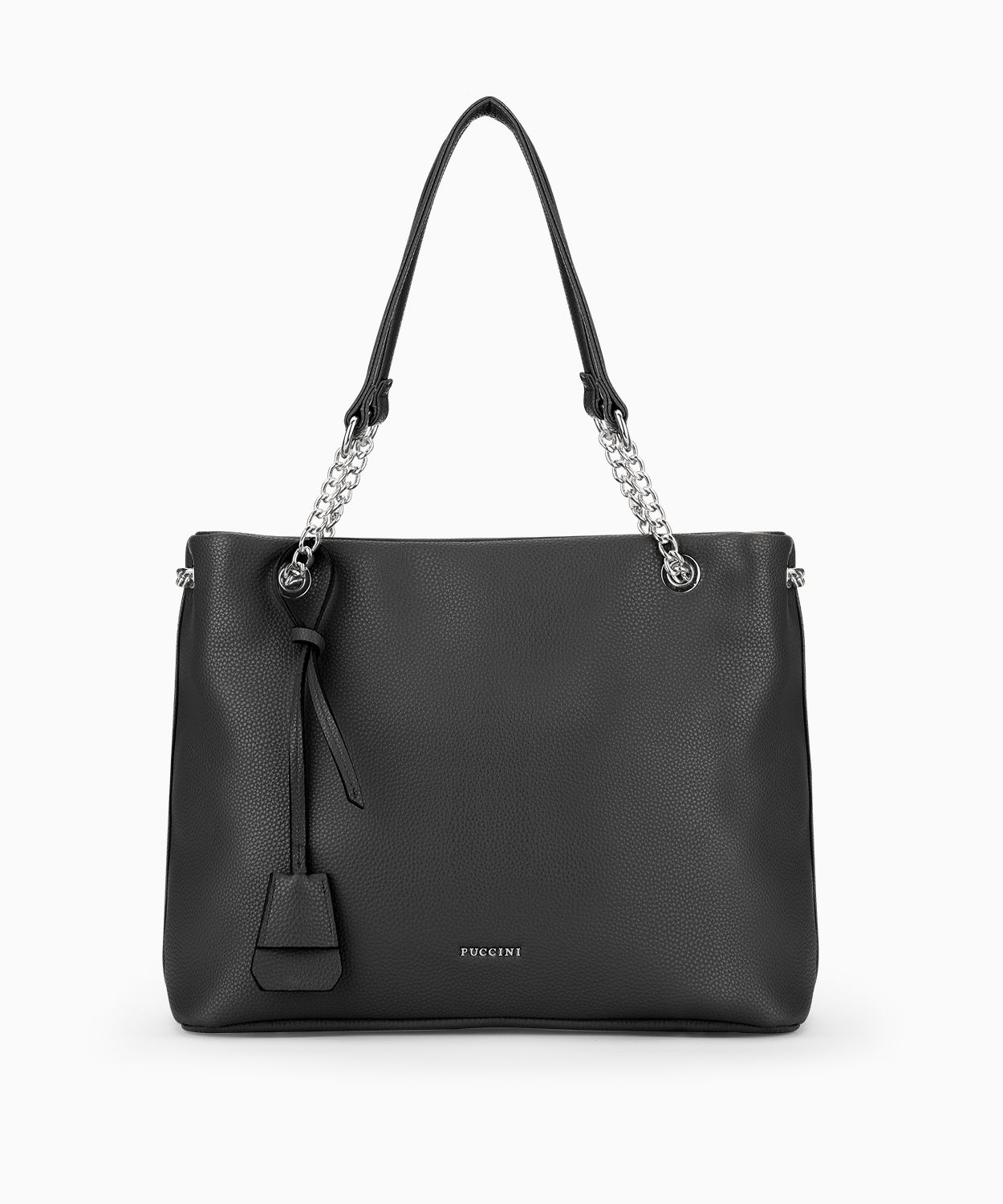 Torebka damska shopperka prostokątna na ramię czarna