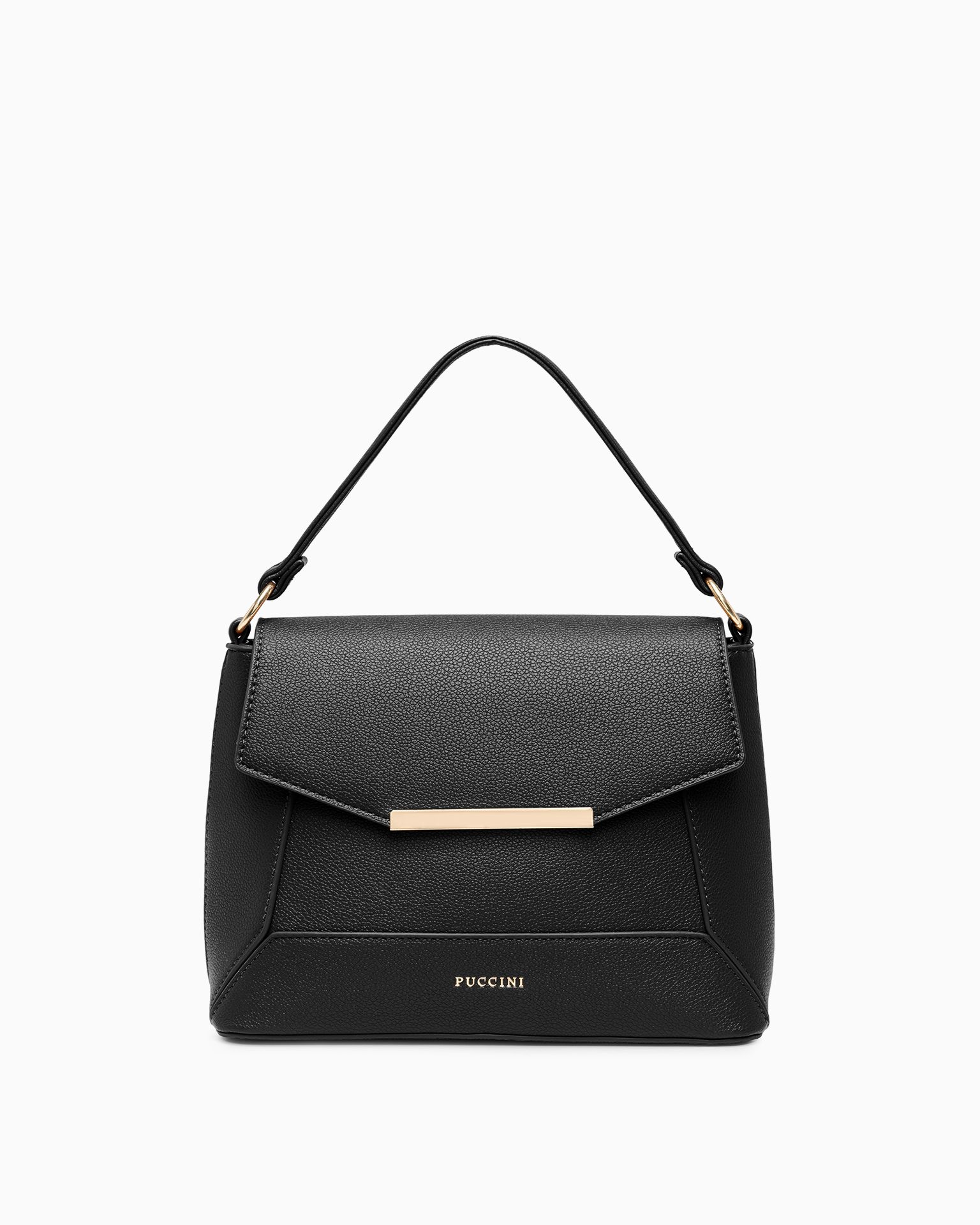 Torebka damska średniej wielkości ze skóry ekologicznej czarna