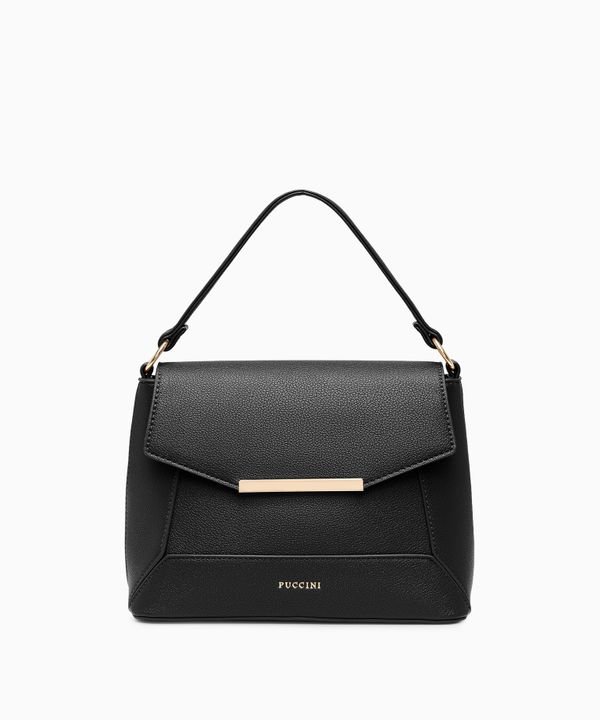 Torebka damska średniej wielkości ze skóry ekologicznej czarna