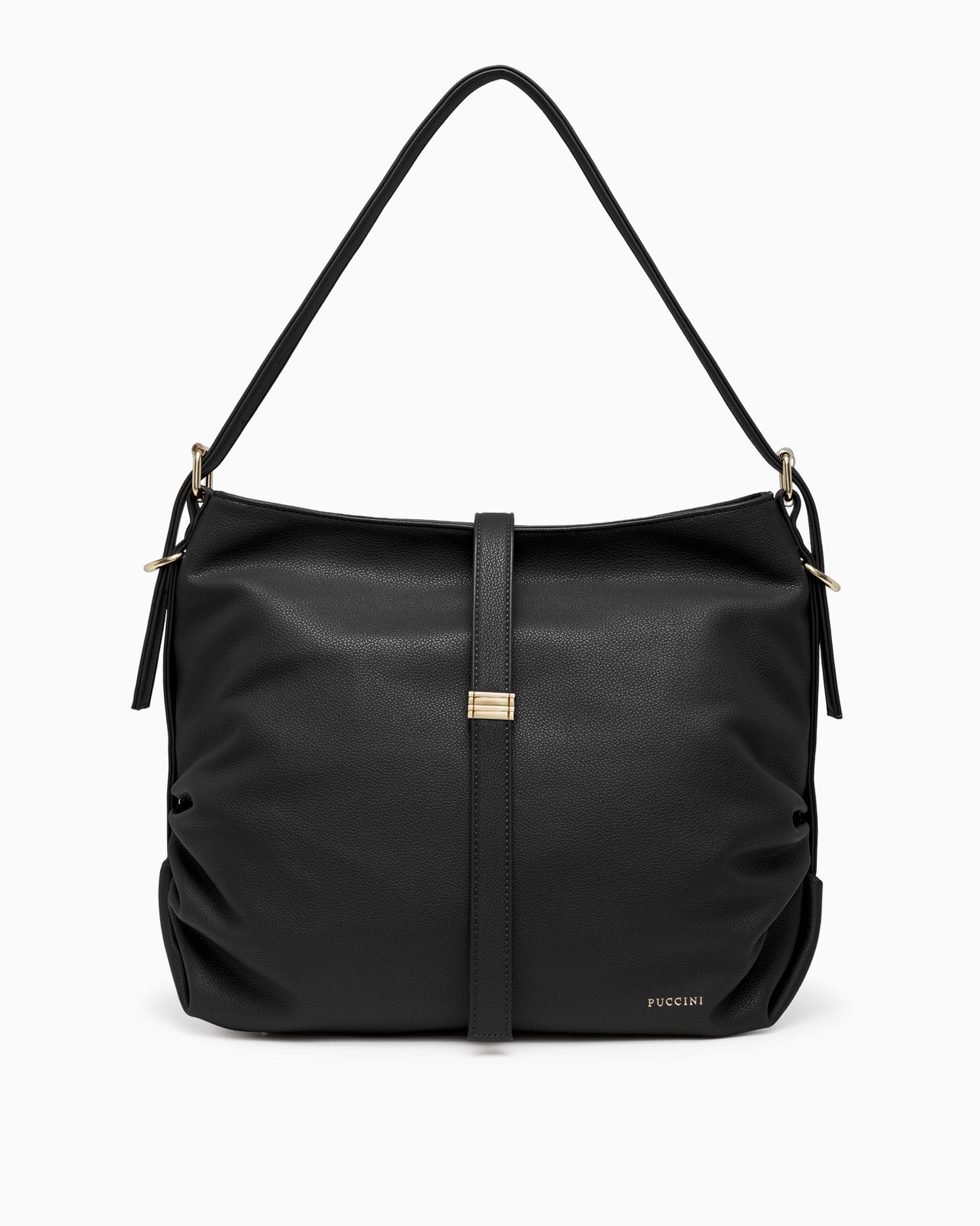 Torebka damska na ramię duża ze skóry ekologicznej czarna