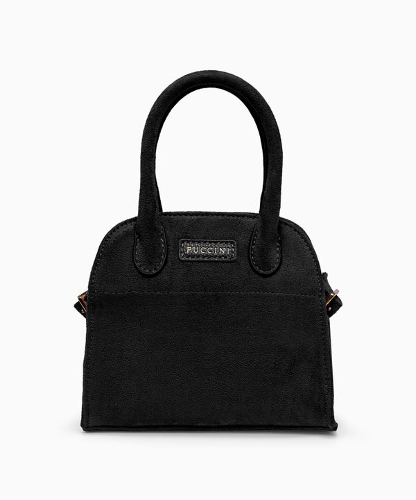 Torebka damska do ręki z dopinanym paskiem czarna