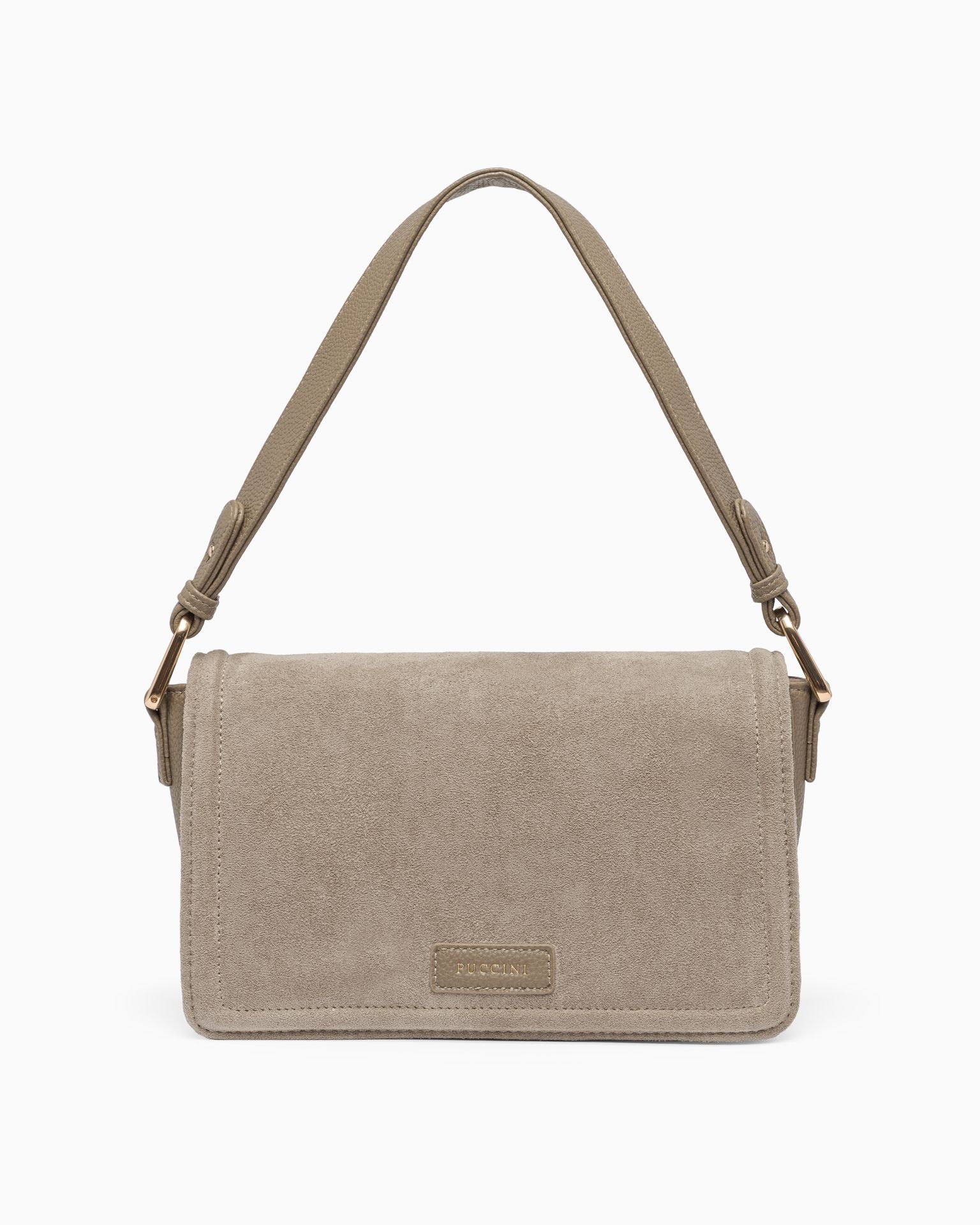 Torebka damska crossbody z ekologicznego zamszu beżowa