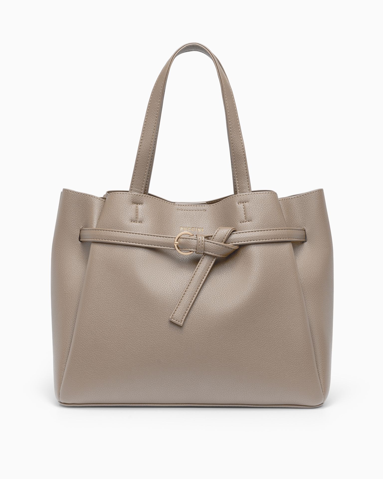 Torebka damska shopperka duża na ramię beżowa