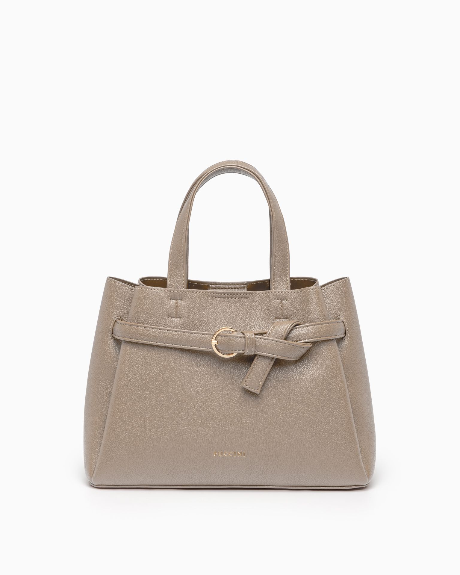 Torebka damska kuferek mała ze skóry ekologicznej beżowa