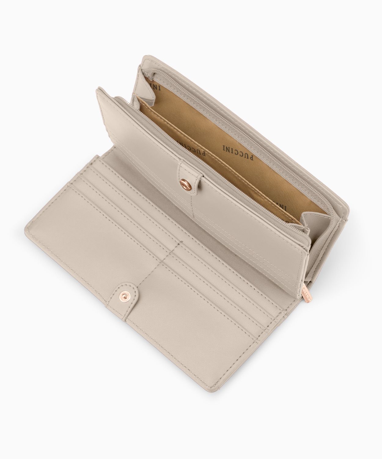 Portfel damski ze skóry ekologicznej beżowy