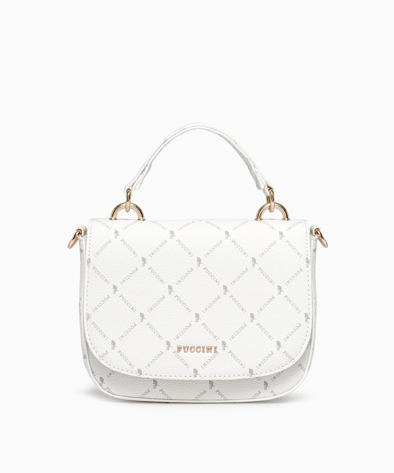 Torebka damska listonoszka crossbody biały monogram