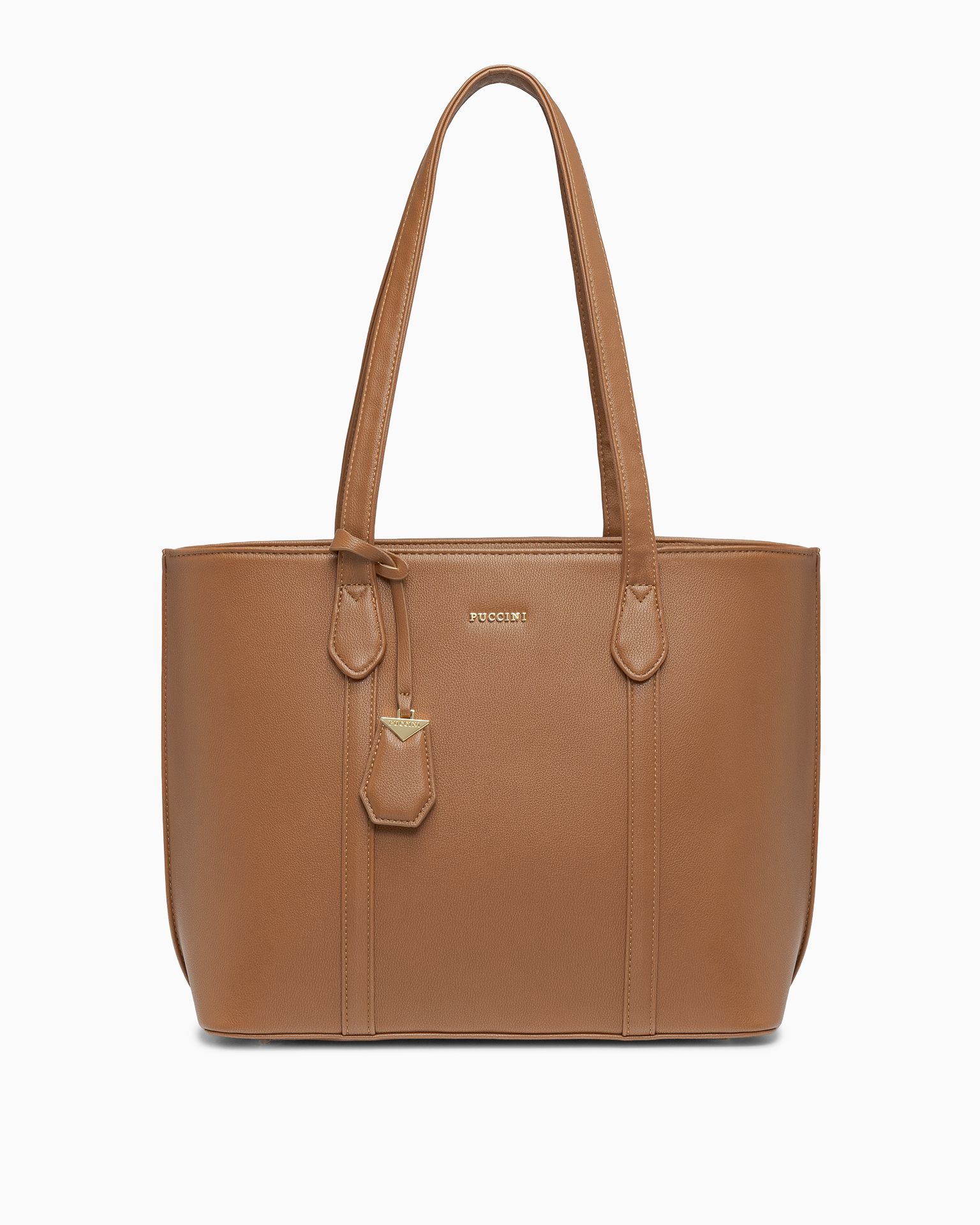 Duża damska shopperka brązowa