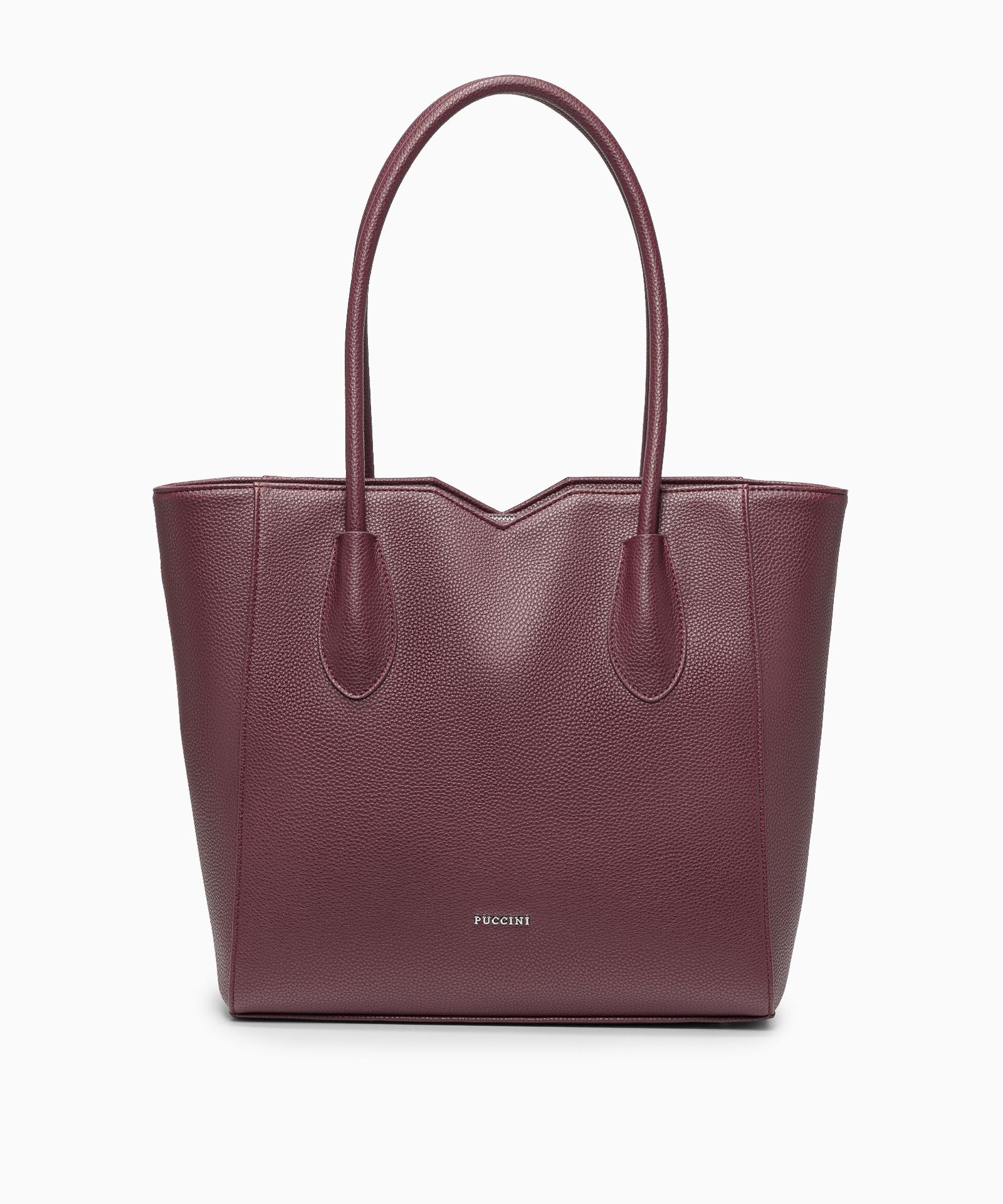 Shopperka damska bordowa z wycięciami 