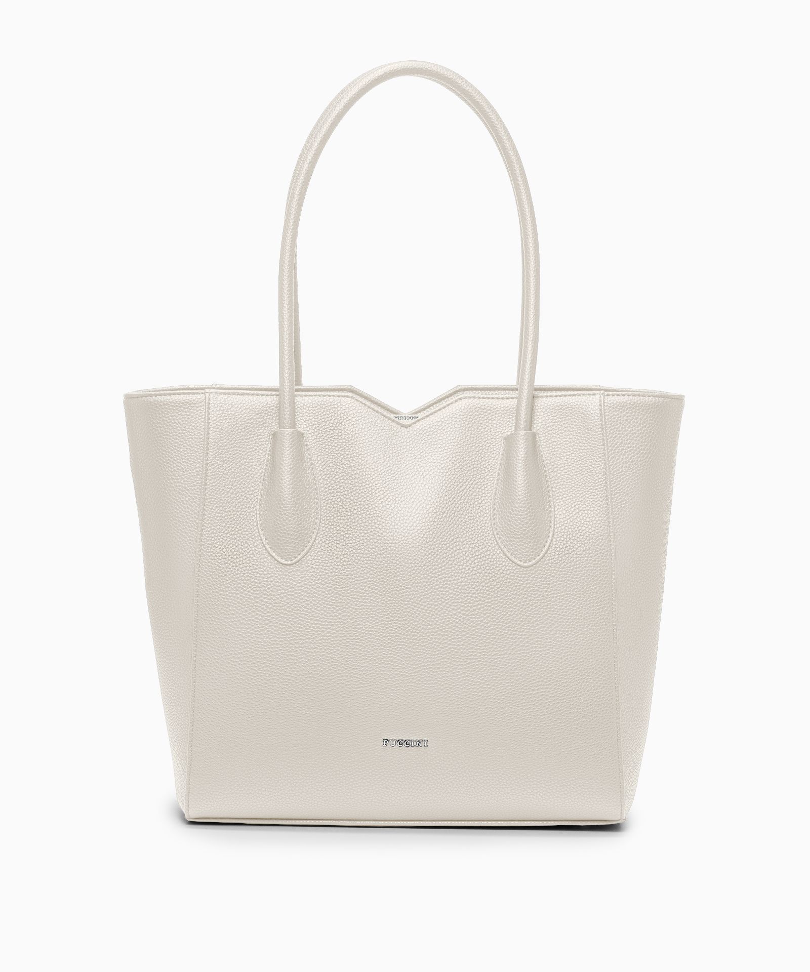 Shopperka damska beżowa z wycięciami 