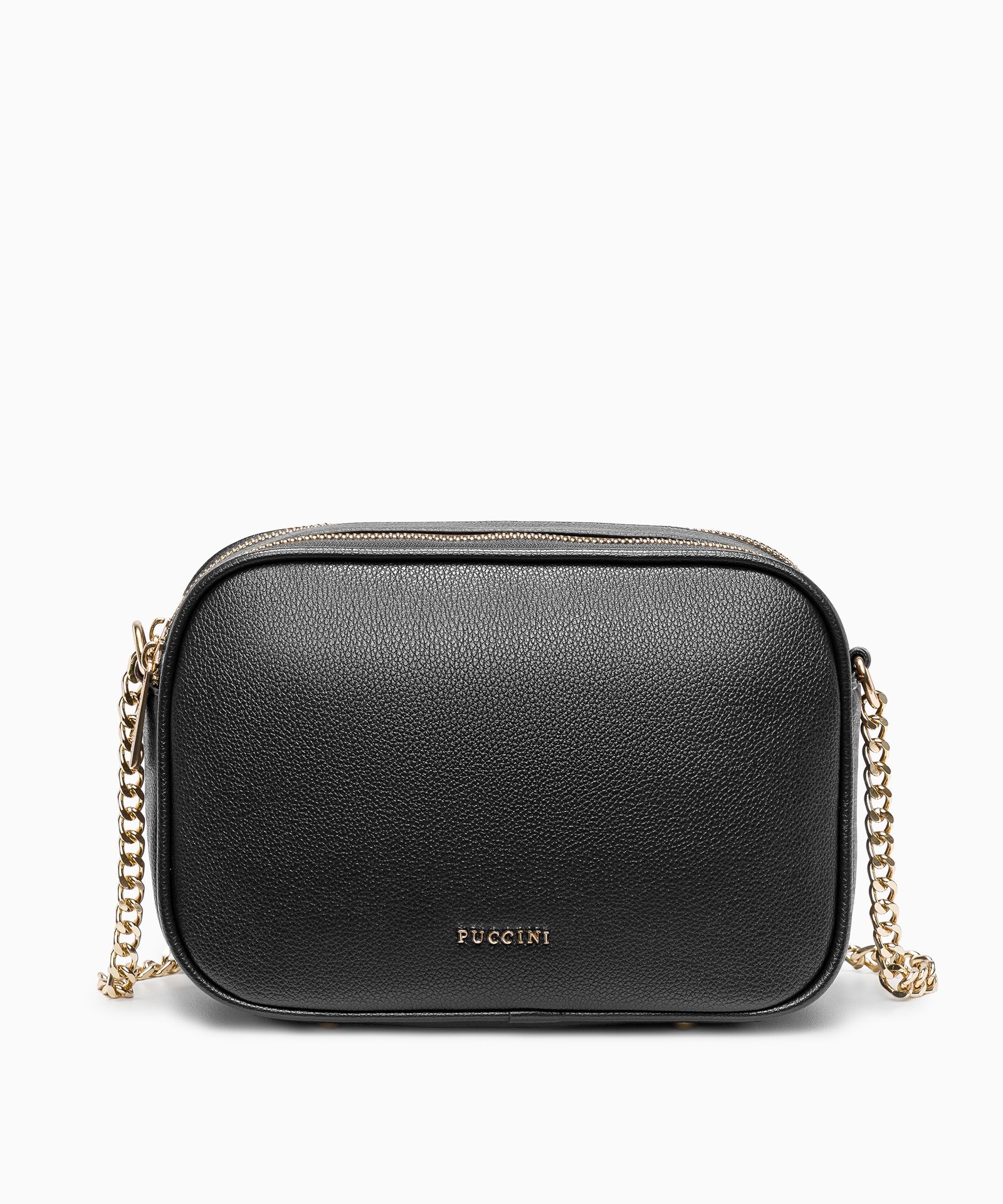 Torebka crossbody prostokątna z paskiem i łańcuszkiem