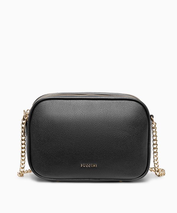 Torebka crossbody prostokątna z paskiem i łańcuszkiem
