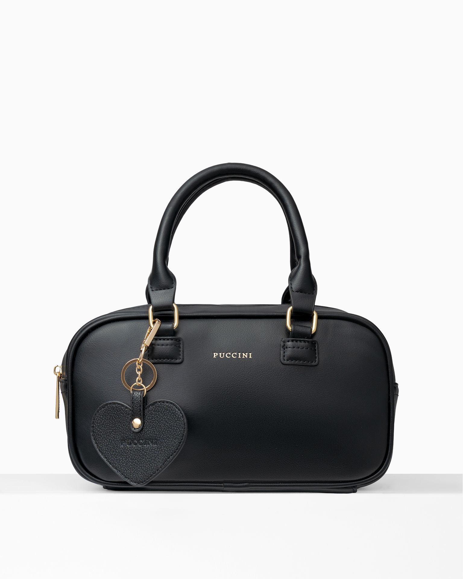 Charms do torebki serce czarne