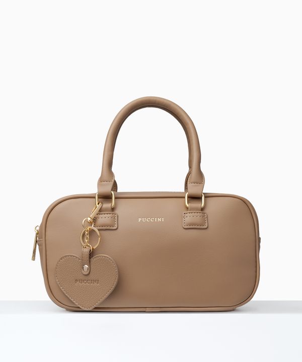 Charms do torebki serce beżowe