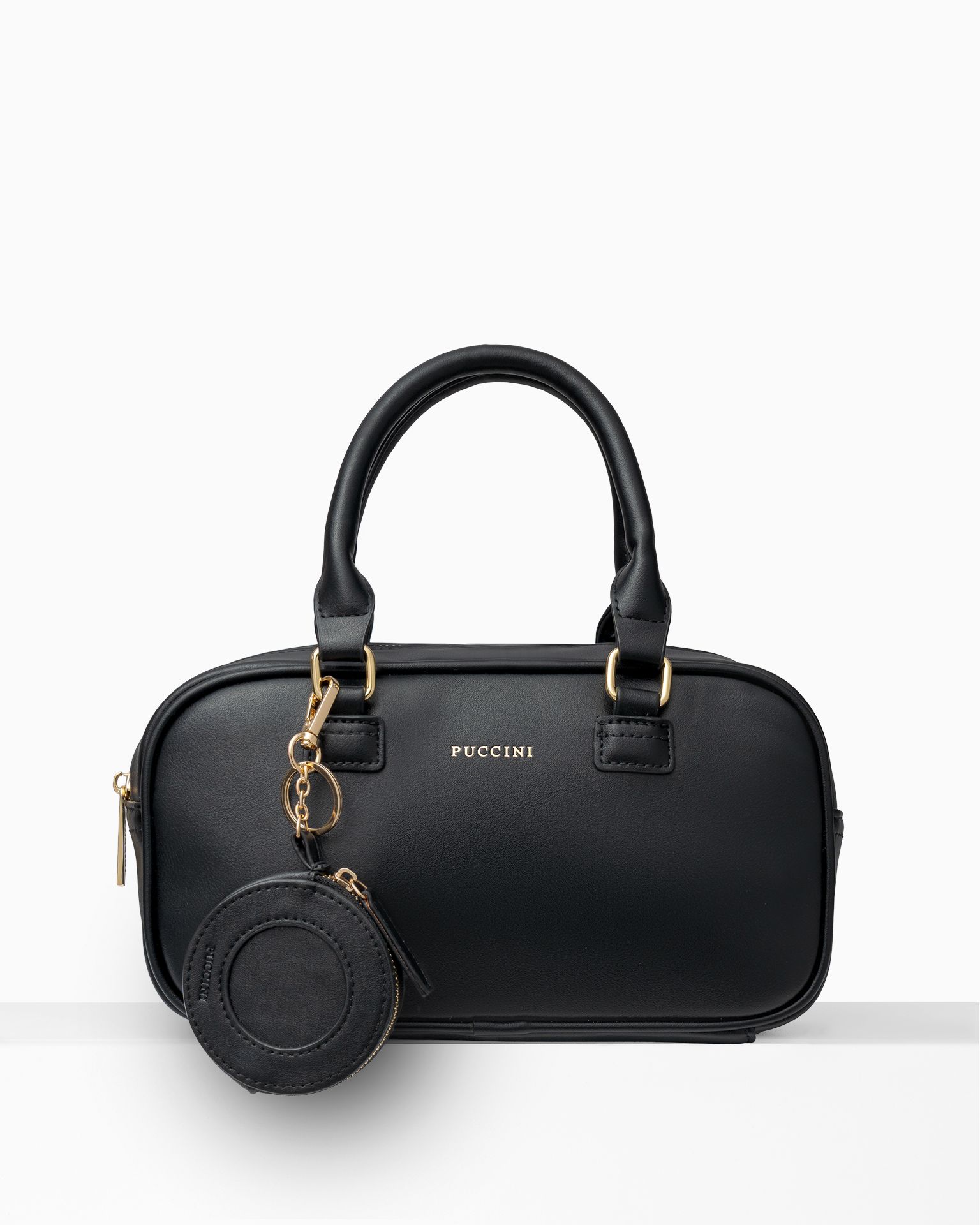 Charms do torebki saszetka na zamek czarna