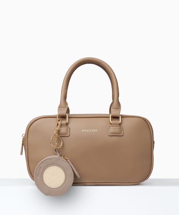 Charms do torebki saszetka na zamek beżowa