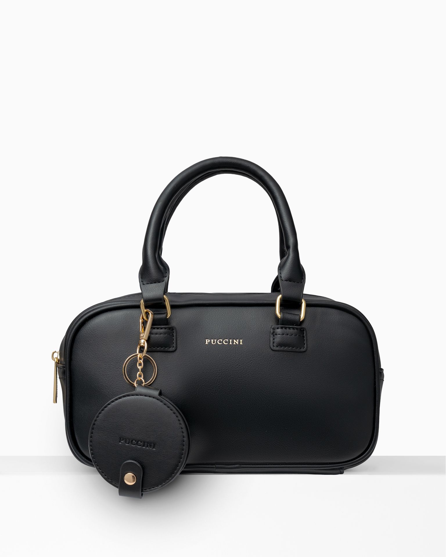 Charms do torebki z lusterkiem czarny