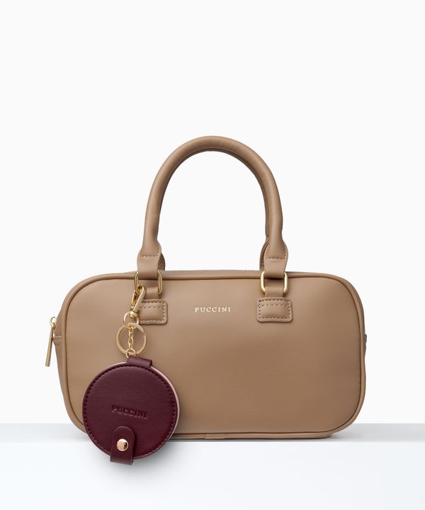 Charms do torebki z lusterkiem burgundowy