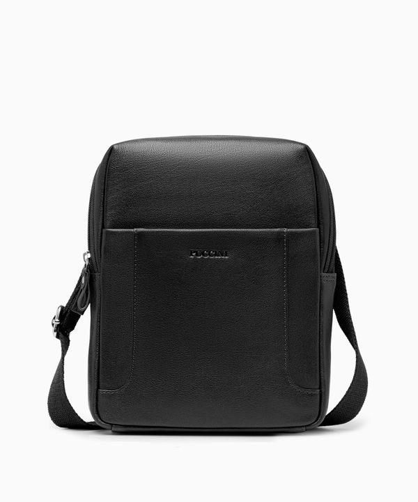 Torba męska duża ze skóry naturalnej czarna