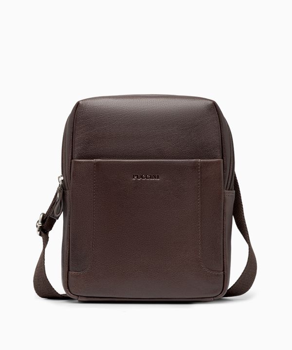 Torba męska duża ze skóry naturalnej brązowa