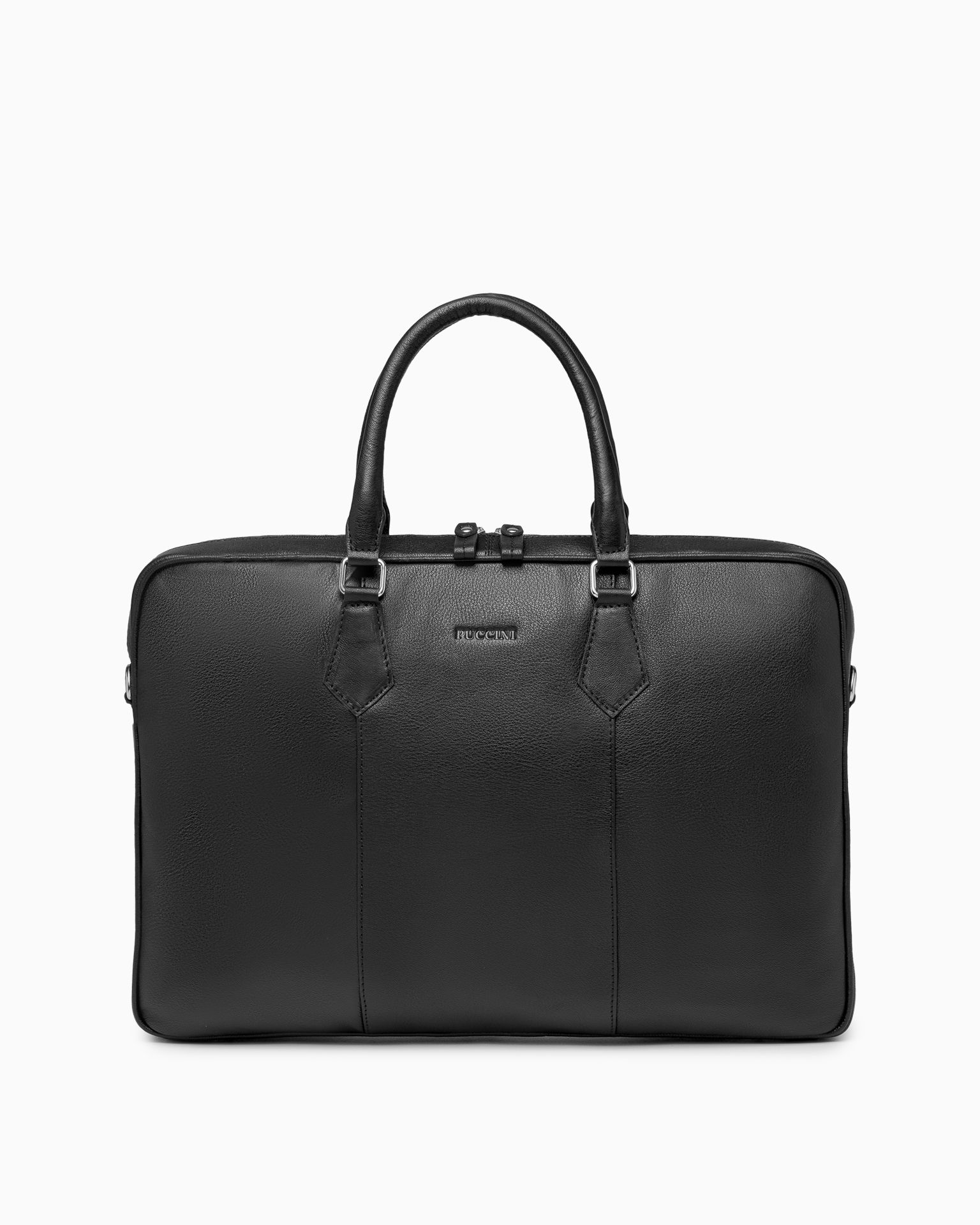 Torba na laptopa 17 cali skórzana duża czarna