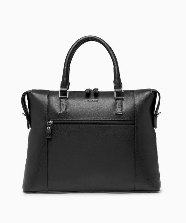 Torba na laptopa 15 cali skórzana elegancka czarna